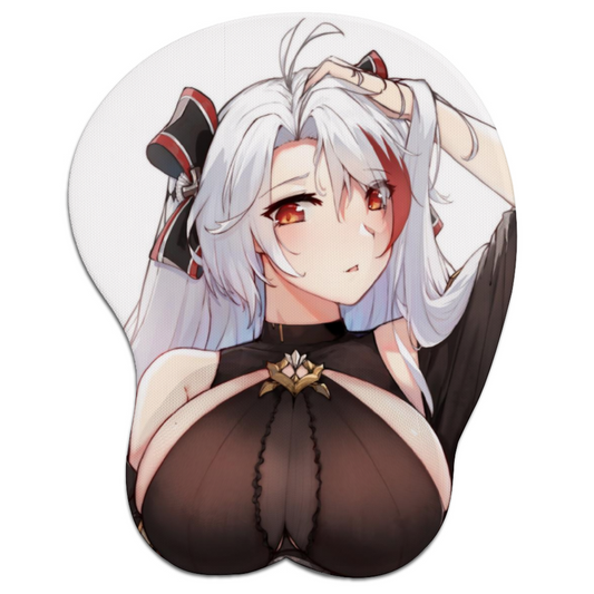 Sexy Anime Girl Oppai Mousepad with Wrist Support Silicone Mouse Pad
