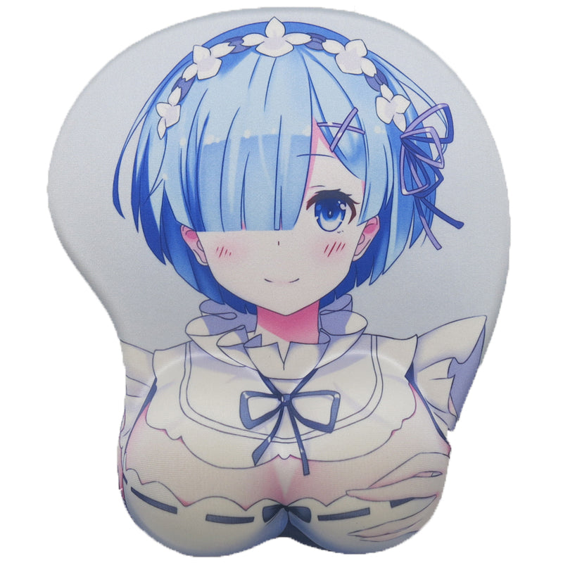 Custom 3D Boobs Anime Mouse Pad With Silicone Wrist Support 26x22cm (10.5 x 9 inch ) - The Mouse Pads Ninja