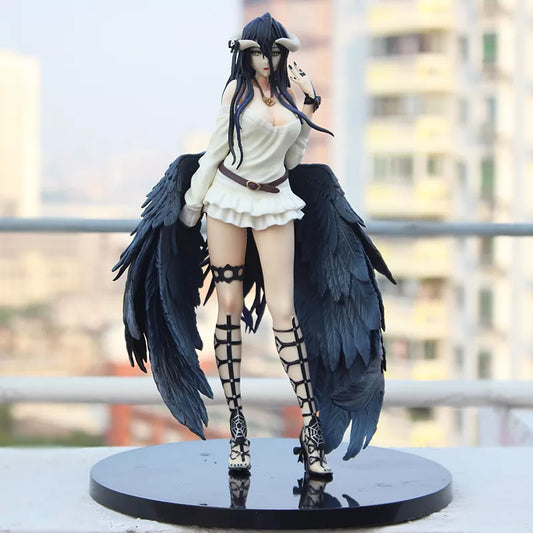 21cm Albedo Action Figures Protector Anime Sexy Girls Pvc Collectile Desktop Decoration Model Toys For Children Birthday Gifts