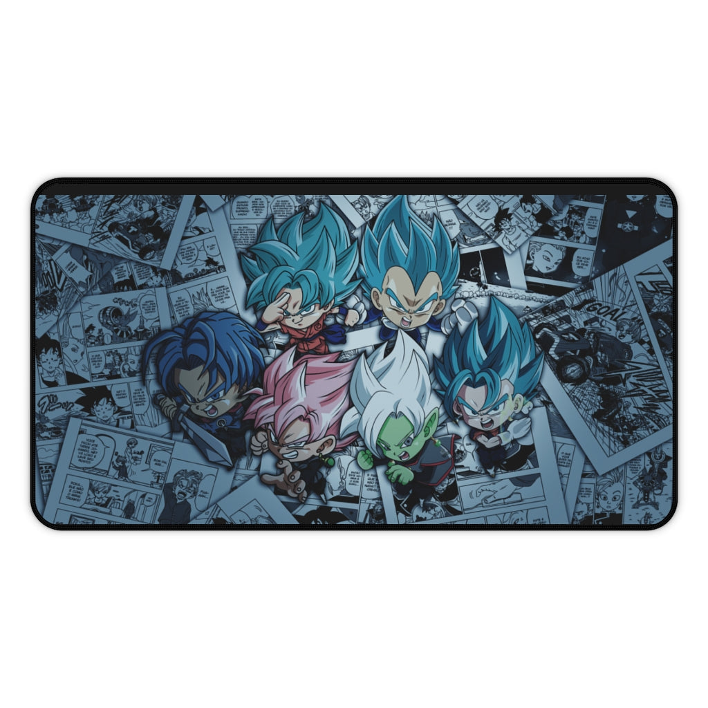 Dragon Ball Anime Mouse pad /Desk Mat - Super saiyan blue and zamasu - The Mouse Pads Ninja 12" × 22" Home Decor