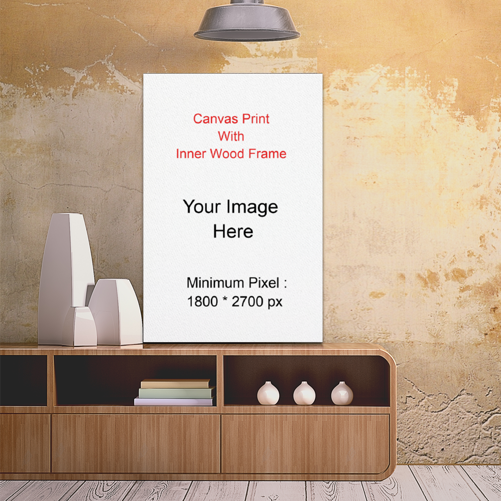 Custom Canvas Art Print + Wooden Inner Framed | Canvas Painting L×H | 100 % Durable wood