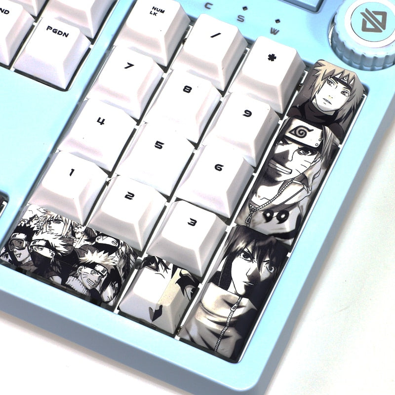 Naruto Keycaps - Mechanical Keyboard PBT Keycaps 104 Keys -  Japanese Cartoon Cherry Profile Height Sublimation.