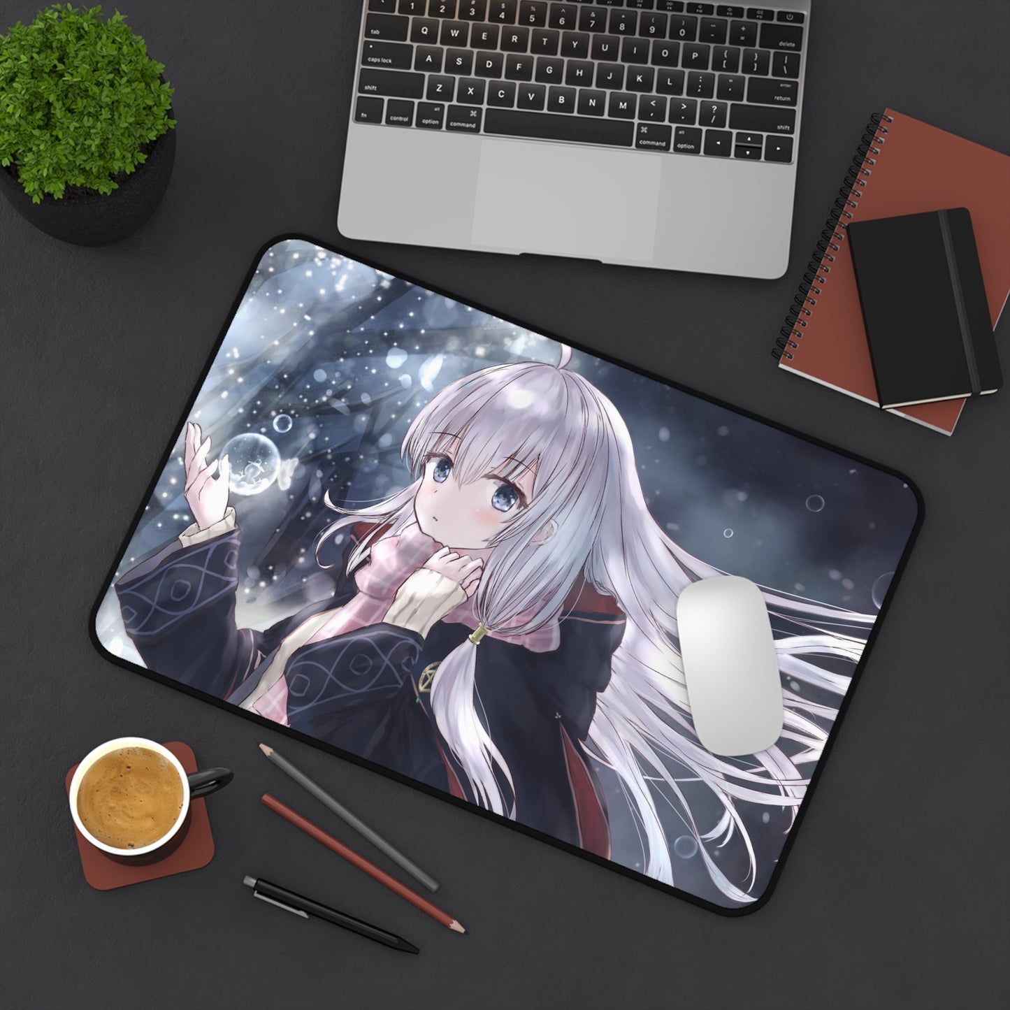 Wandering Witch The Journey of Elaina Mousepad - XXL Anime Desk Mat - Non Slip Gamer Playmat - Kawaii Gift