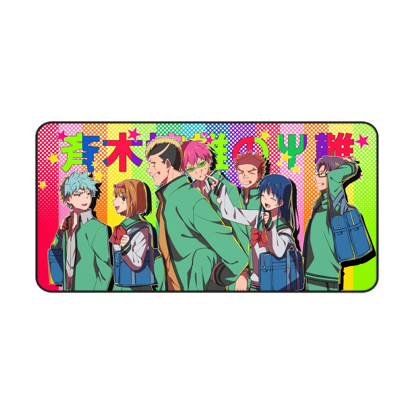 The Disastrous Life of Saiki K Desk Mat - All Characters Anime Mousepad - Non Slip Manga Playmat