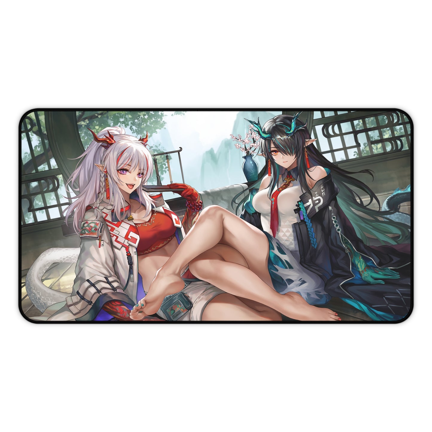 Arknights Ecchi Mousepad - Dust And Nian Large Desk Mat