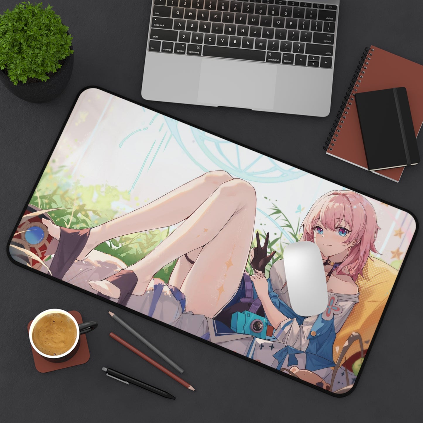 March 7Th Waifu Honkai Star Rail Desk Mat - XXL Gaming Mousepad - Nonslip Card Playmat