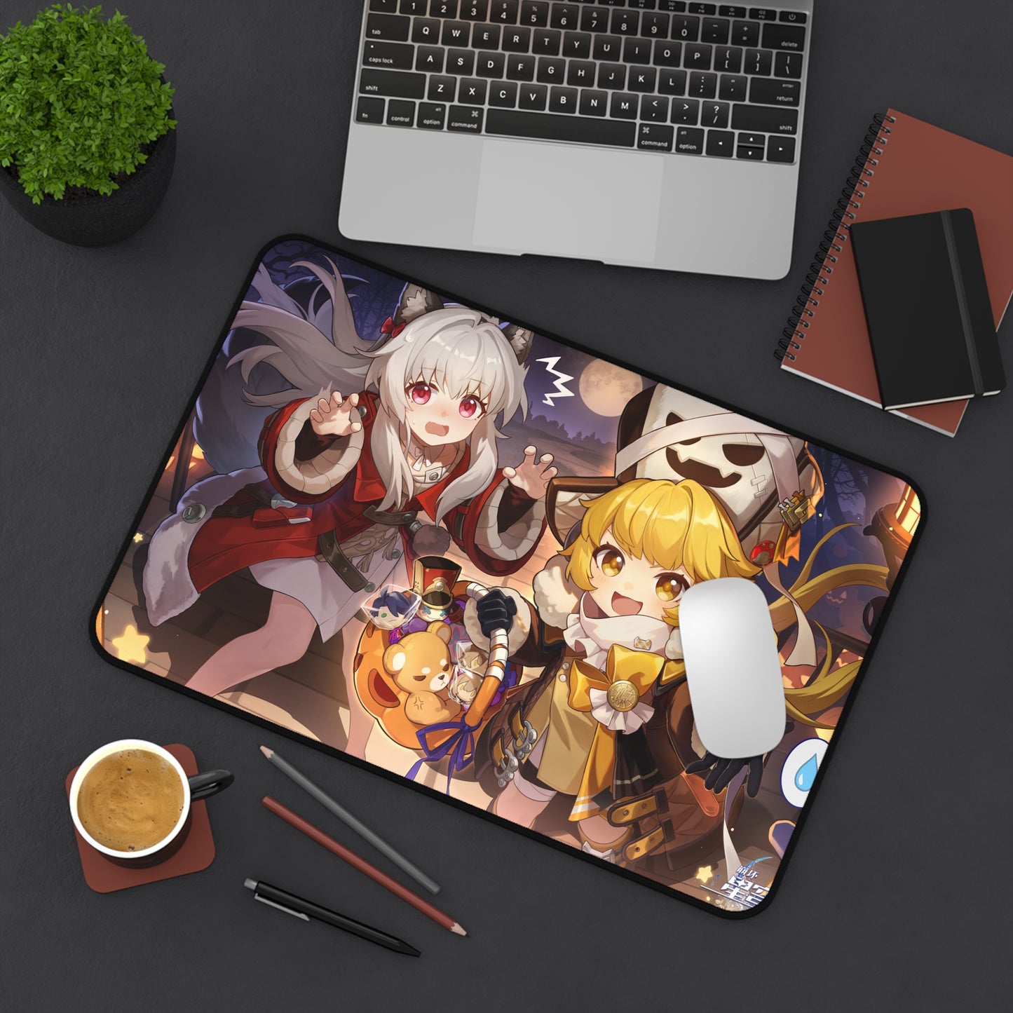 Halloween Trailblazer Clara Pom Pom Honkai Star Rail Desk Mat - XXL Gaming Mousepad - Nonslip Card Playmat