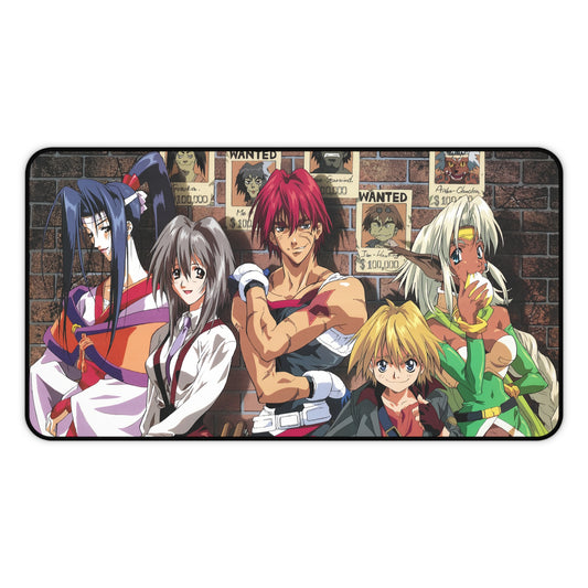 Outlaw Star Desk Mat - All Characters Anime Mousepad - Non Slip Manga Playmat