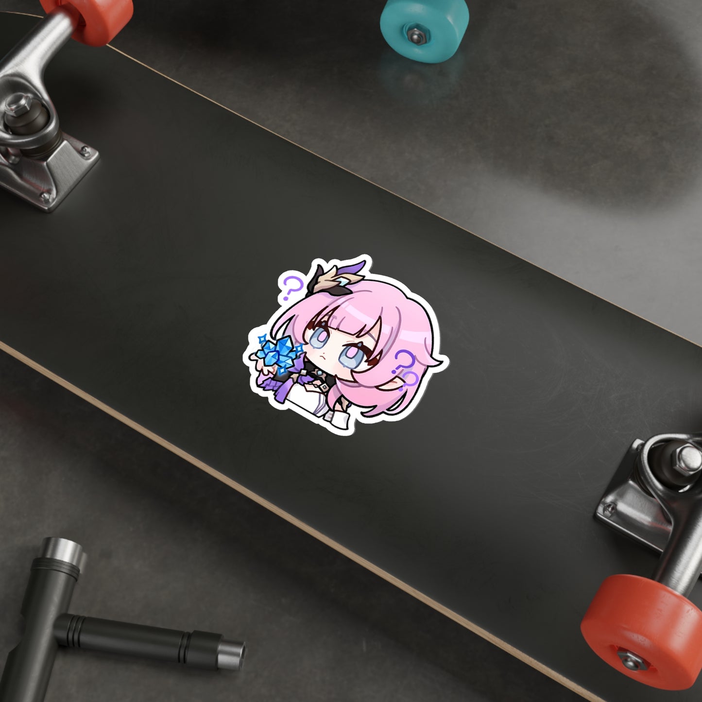 Chibi Elysia Honkai Impact 3rd Waterproof Sticker - Premium Gaming Vinyl Car Decal