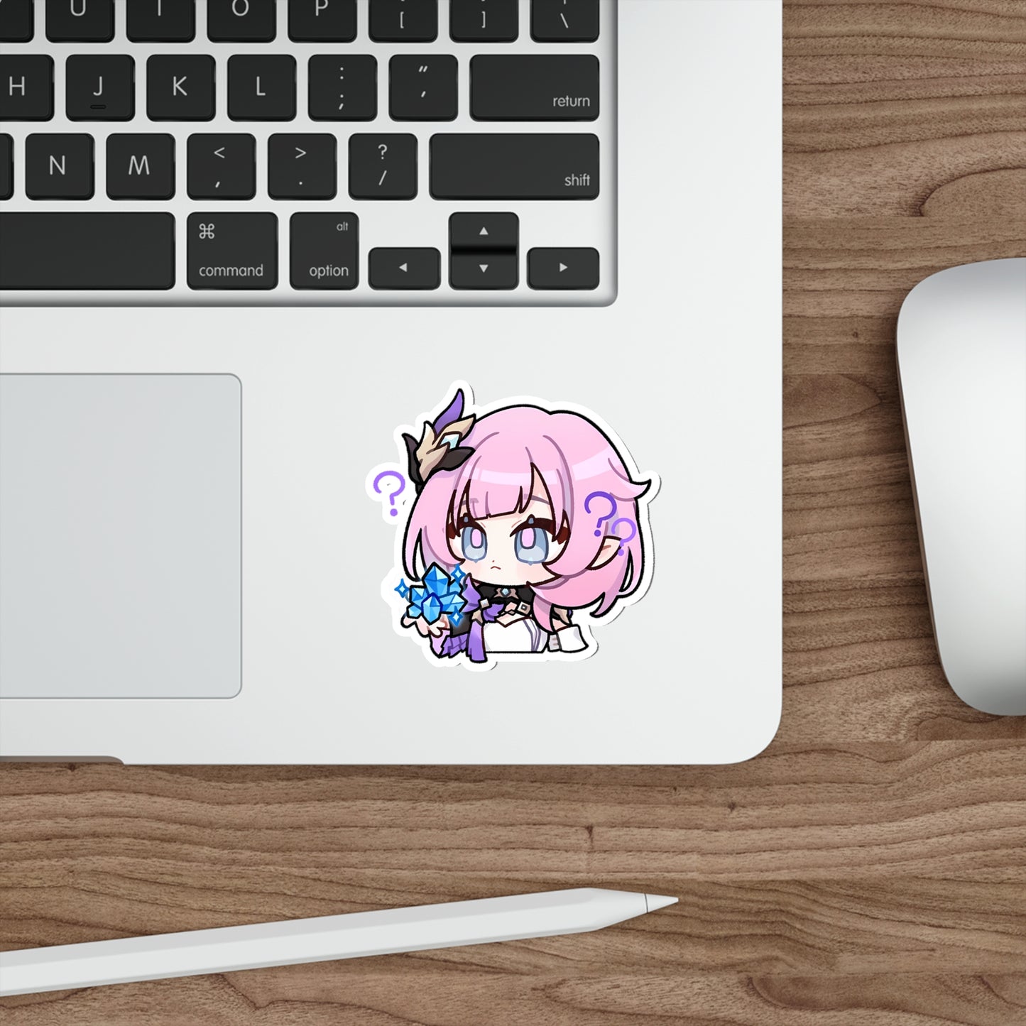 Chibi Elysia Honkai Impact 3rd Waterproof Sticker - Premium Gaming Vinyl Car Decal