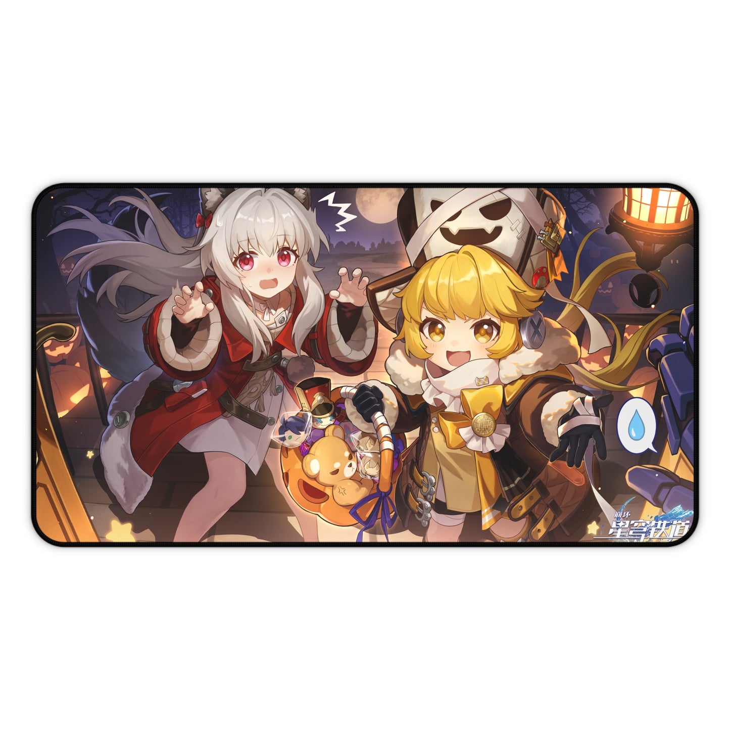 Halloween Trailblazer Clara Pom Pom Honkai Star Rail Desk Mat - XXL Gaming Mousepad - Nonslip Card Playmat