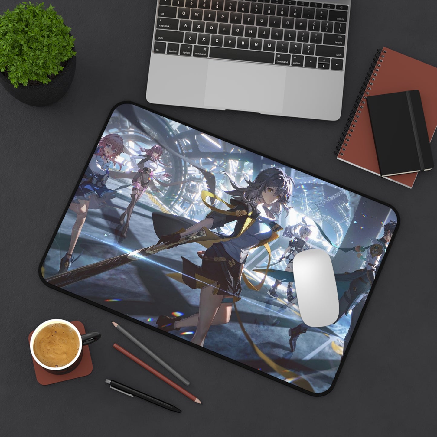 March 7Th Trailblazer Danheng Silver Wolf Honkai Star Rail Desk Mat - XXL Gaming Mousepad - Nonslip Card Playmat