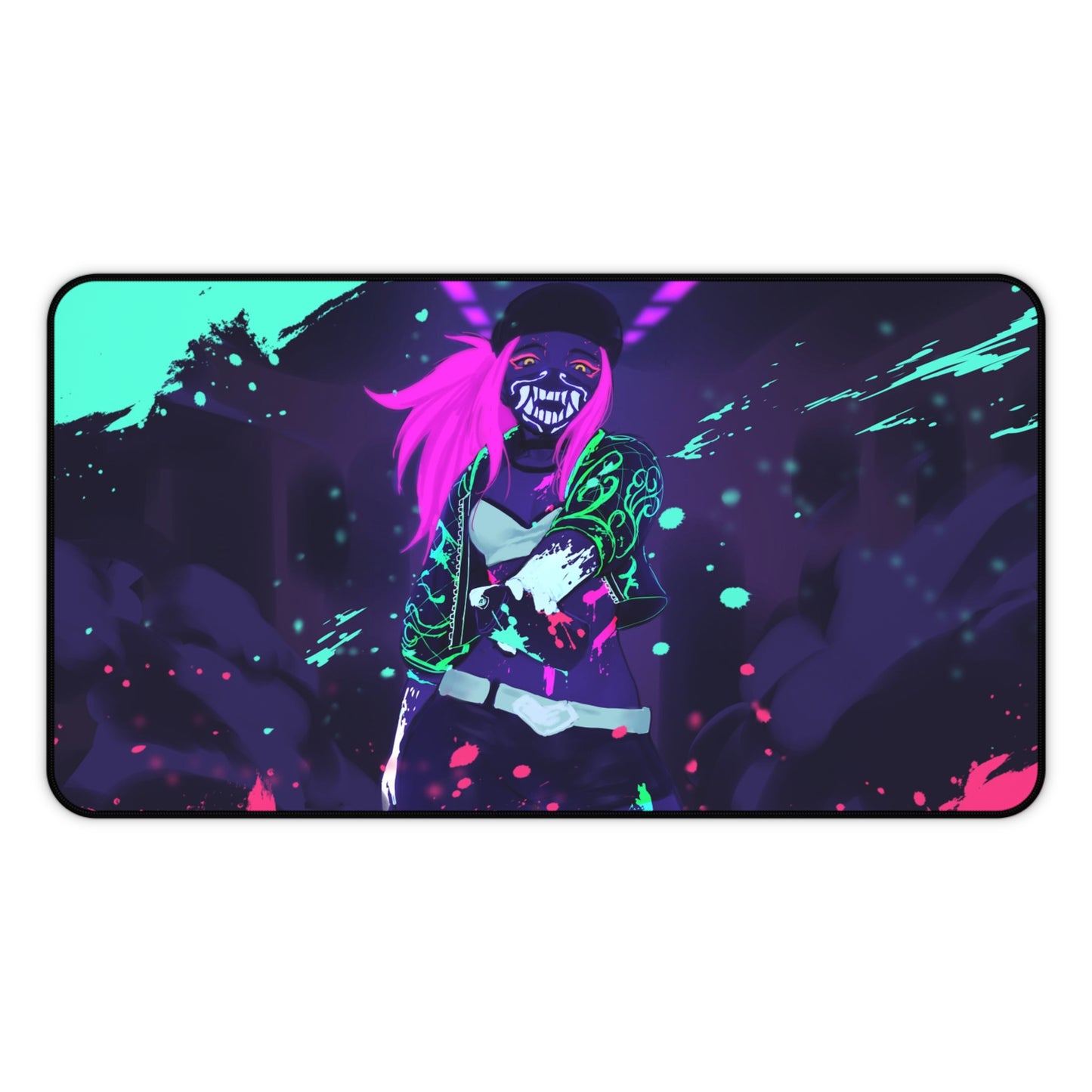 League of Legends Desk Mat - Akali K/DA XXL Gaming Mousepad - Non Slip Aesthetic Playmat - LoL Gift