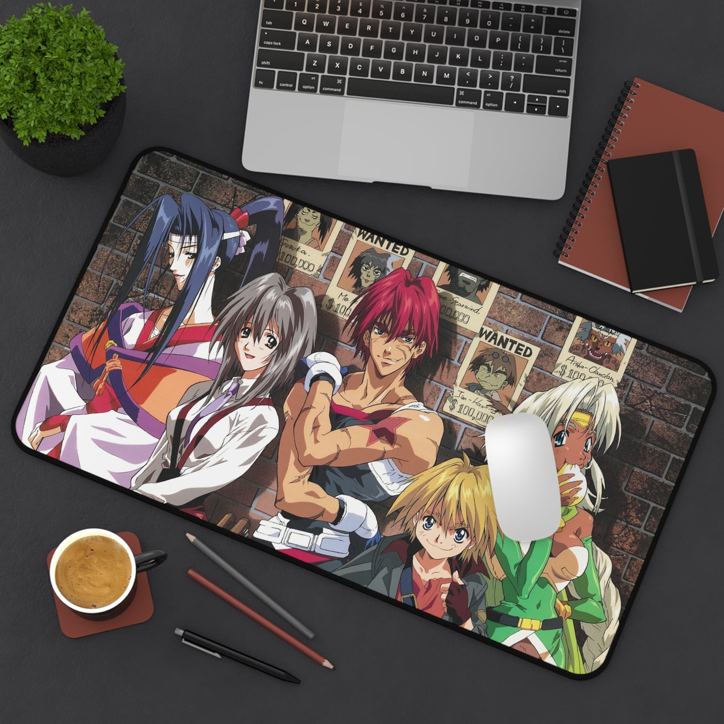 Outlaw Star Desk Mat - All Characters Anime Mousepad - Non Slip Manga Playmat