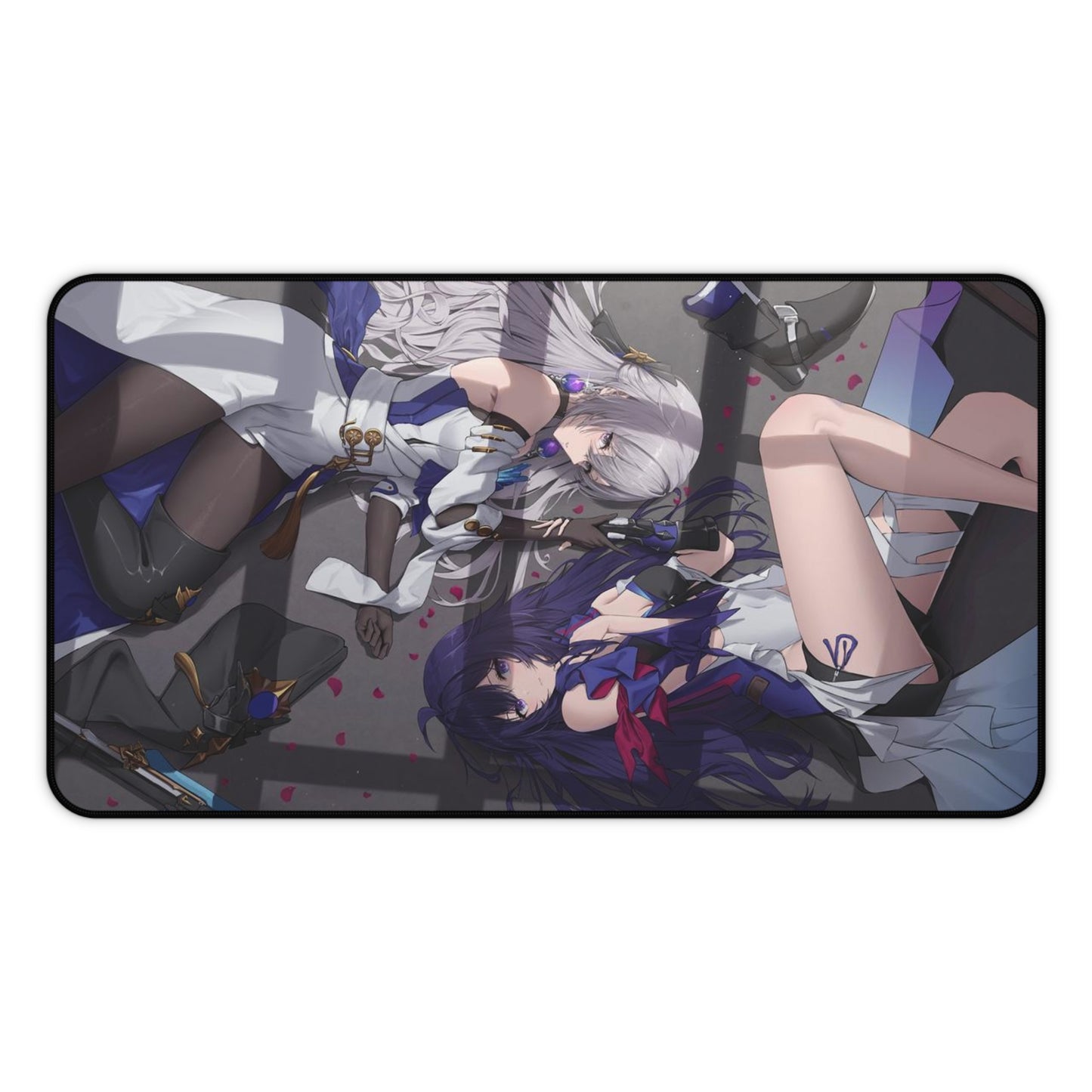 Honkai Star Rail Bronya Rand and Seele Desk Mat - XXL Gaming Mousepad - Nonslip Card Playmat