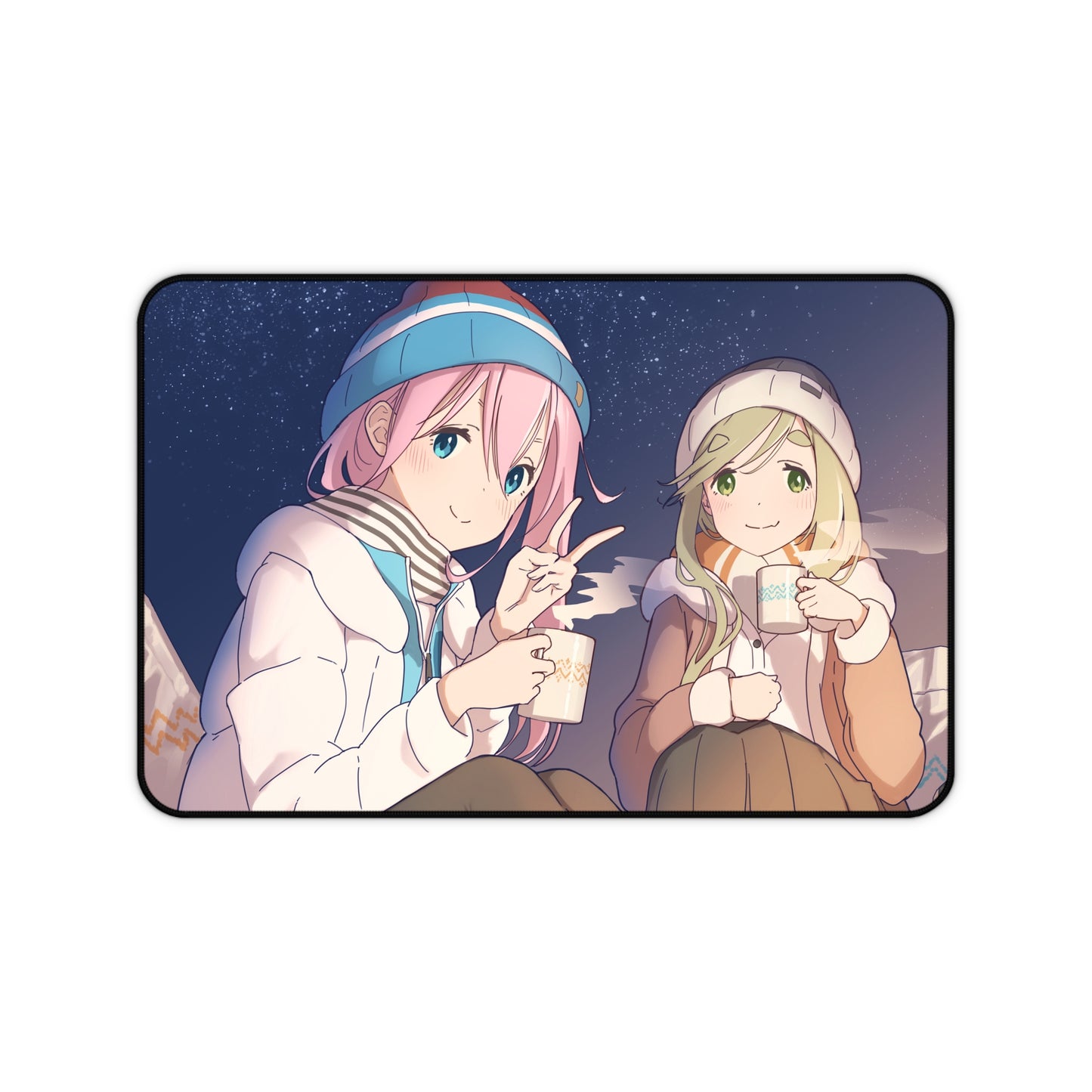 Yuru Camp Desk Mat - Laid Back Camp XXL Gaming Mousepad - Non Slip Yurucamp Playmat - Kawaii Anime Gift - Nadeshiko and Aoi