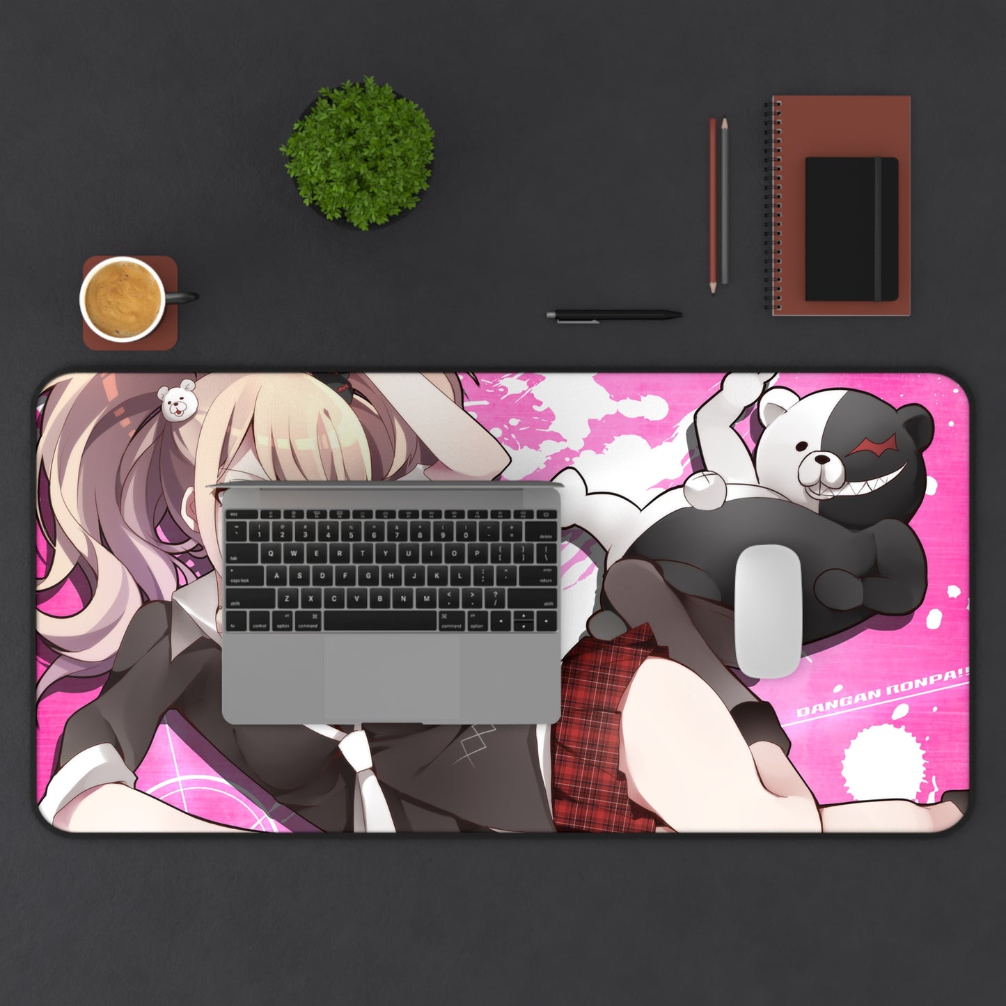 Danganronpa Mousepad - Junko Enoshima And Monokuma Desk Mat - Gaming Playmat