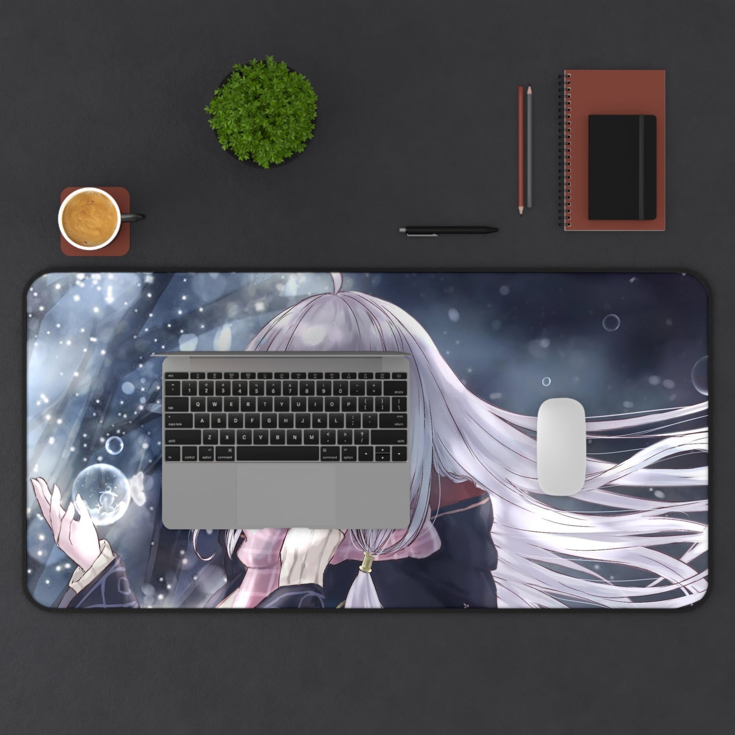 Wandering Witch The Journey of Elaina Mousepad - XXL Anime Desk Mat - Non Slip Gamer Playmat - Kawaii Gift