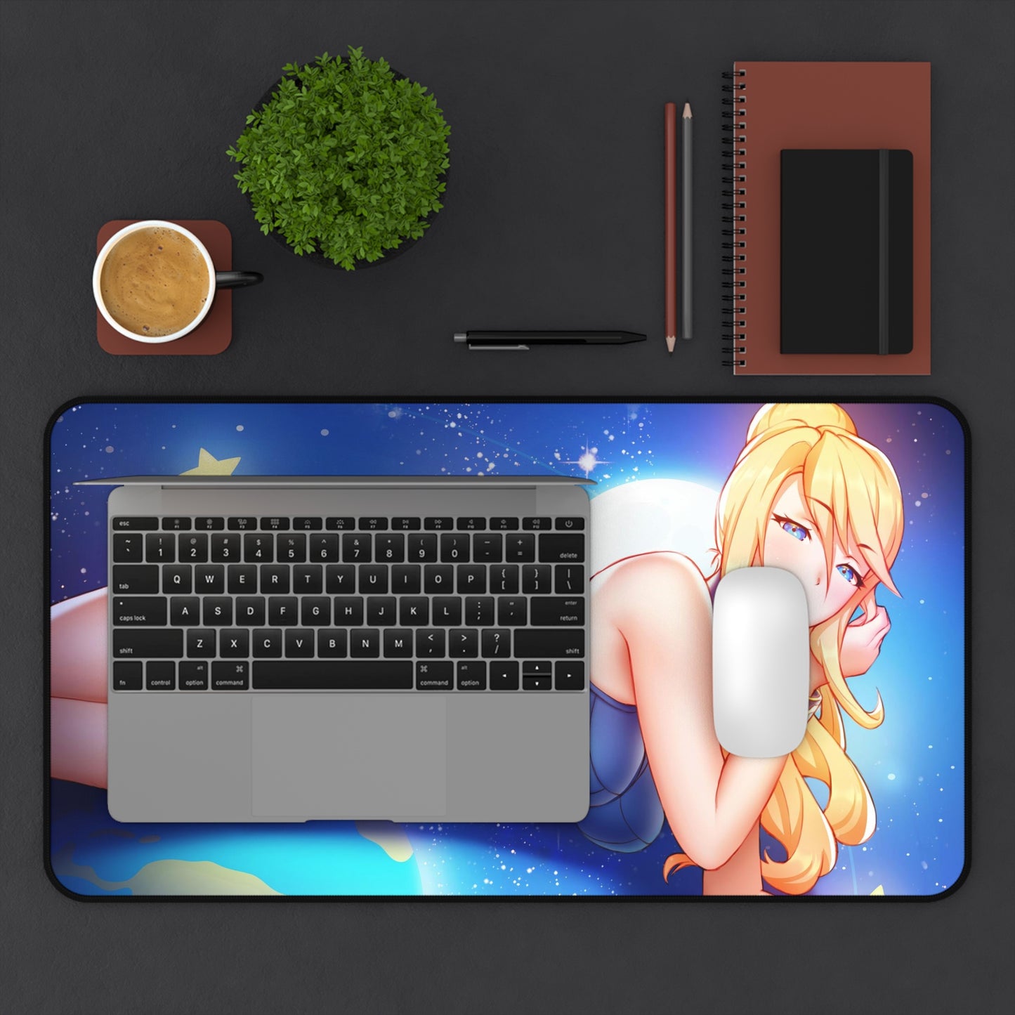 Sexy Waifu Samus Mousepad - Large Super Metroid Ecchi Desk Mat - XL Gaming Mouse Pad - Card Playmat