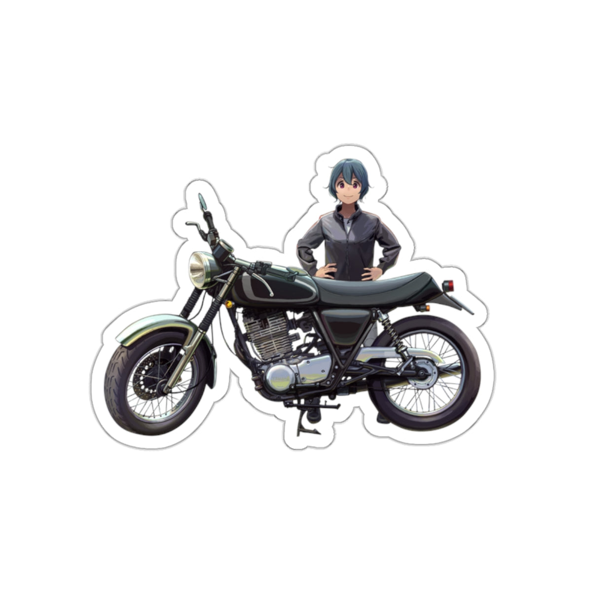 Yuru Camp Waterproof Sticker - Laid Back Camp Anime Vinyl Decal - Biker Saki Shima Car Decal - Yurucamp Laptop Sticker - Manga Decal