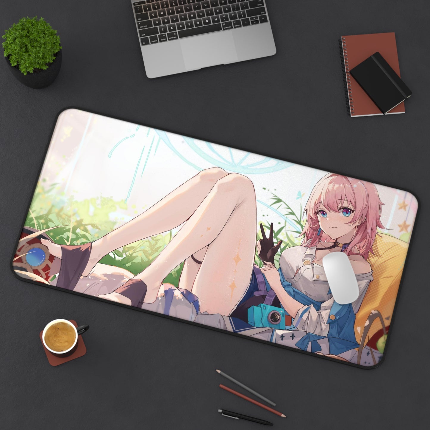 March 7Th Waifu Honkai Star Rail Desk Mat - XXL Gaming Mousepad - Nonslip Card Playmat