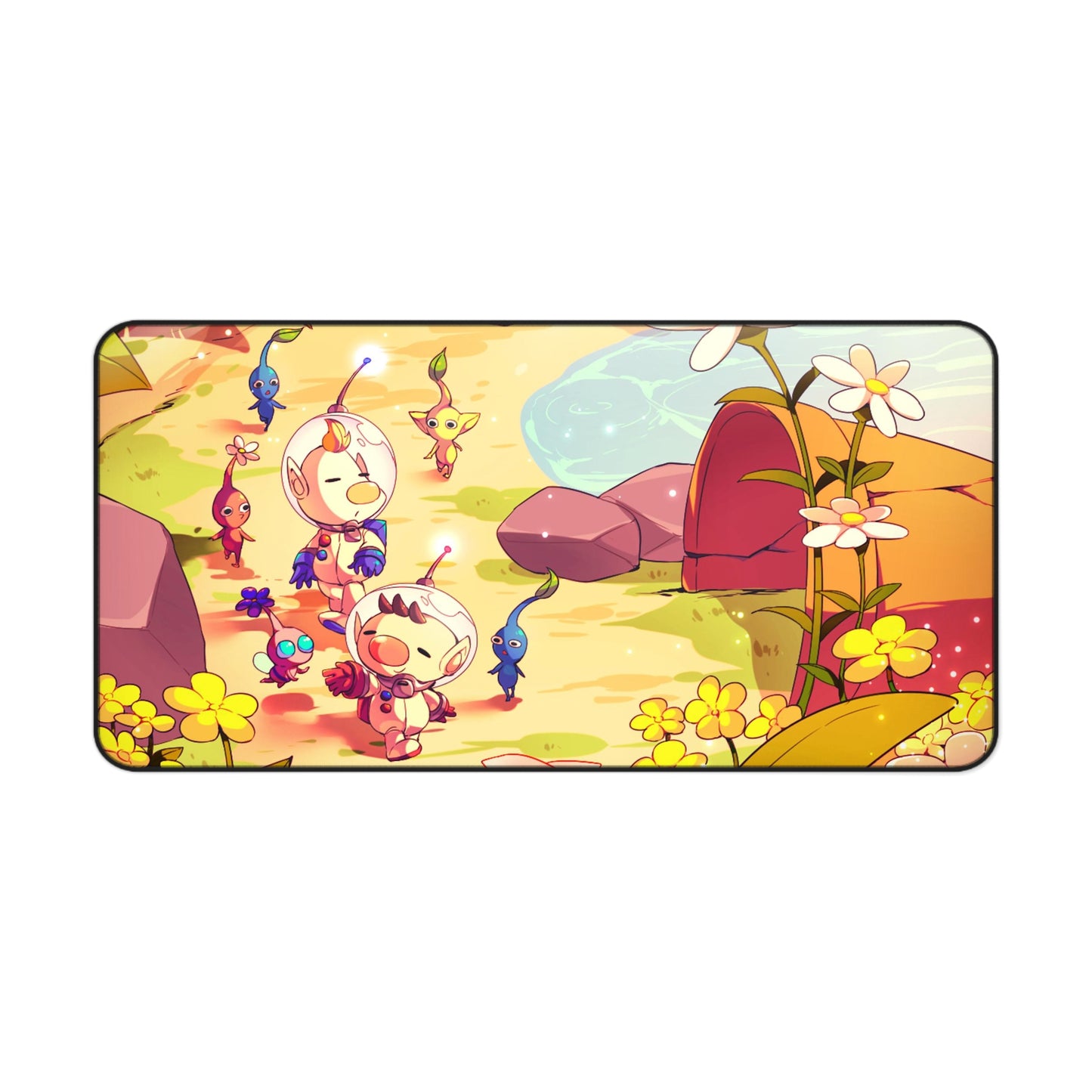 Pikmin Desk Mat - Kawaii XXL Gaming Mousepad - Non Slip Gamer Playmat