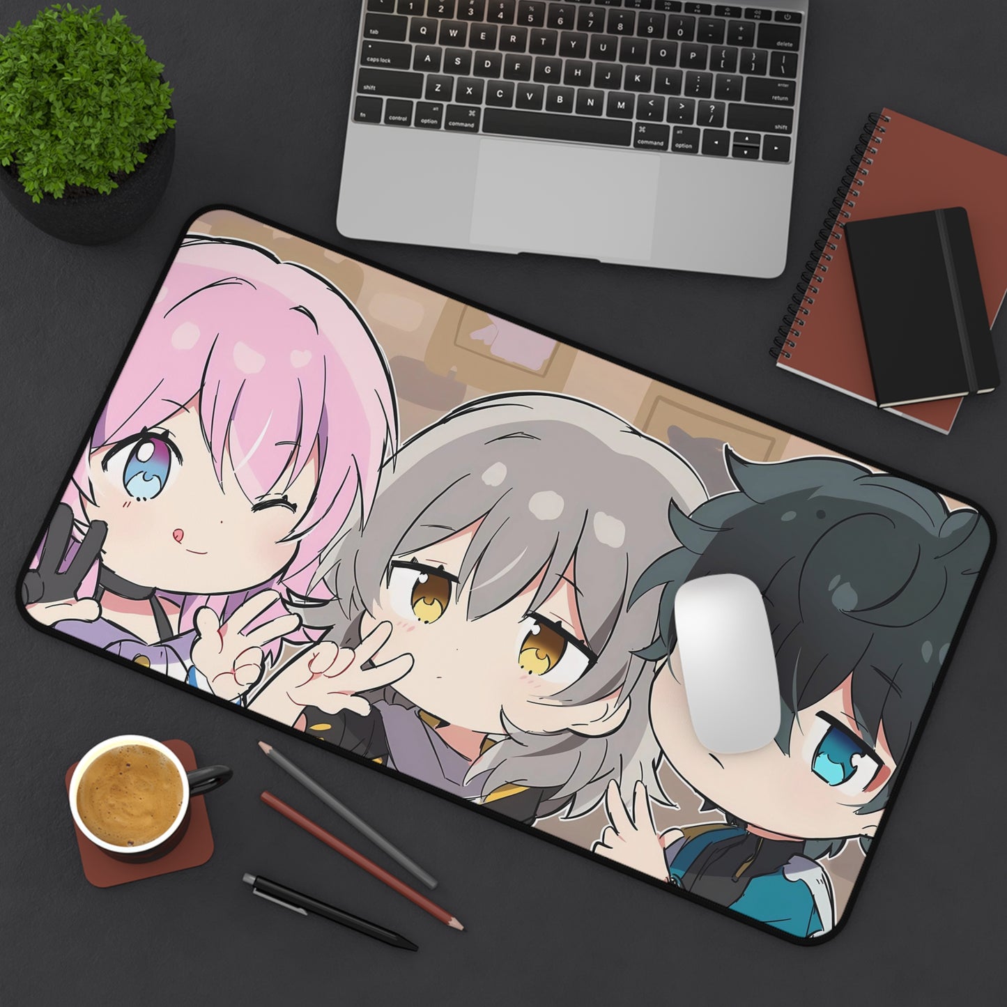 March 7Th Trailblazer Danheng And Female Trailblazer Honkai Star Rail Desk Mat - XXL Gaming Mousepad - Nonslip Card Playmat