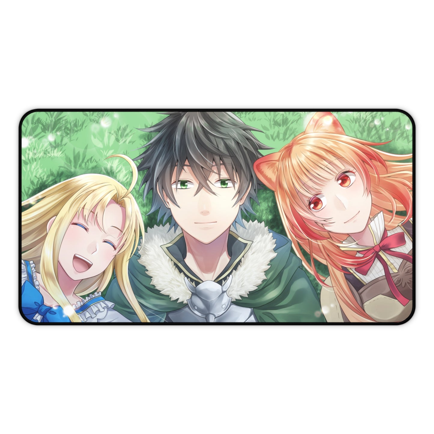 The Rising of the Shield Hero Desk Mat - Firo Iwatani and Raphtalia Anime Mousepad - Non Slip Manga Playmat