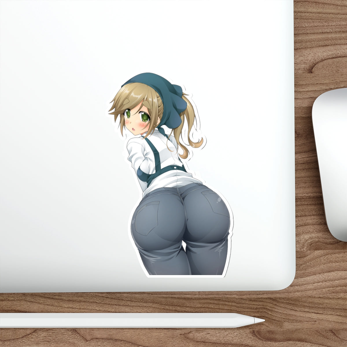 Yuru Camp Waterproof Sticker - Laid Back Camp Anime Decal - Sexy School Teacher Aoi Inuyama - Ecchi Butt Decal - Yurucamp Laptop Sticker