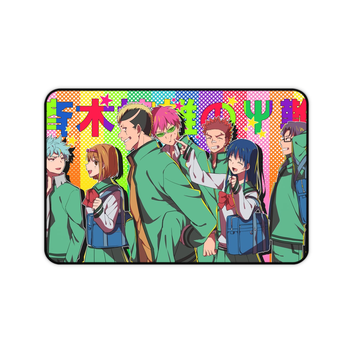 The Disastrous Life of Saiki K Desk Mat - All Characters Anime Mousepad - Non Slip Manga Playmat