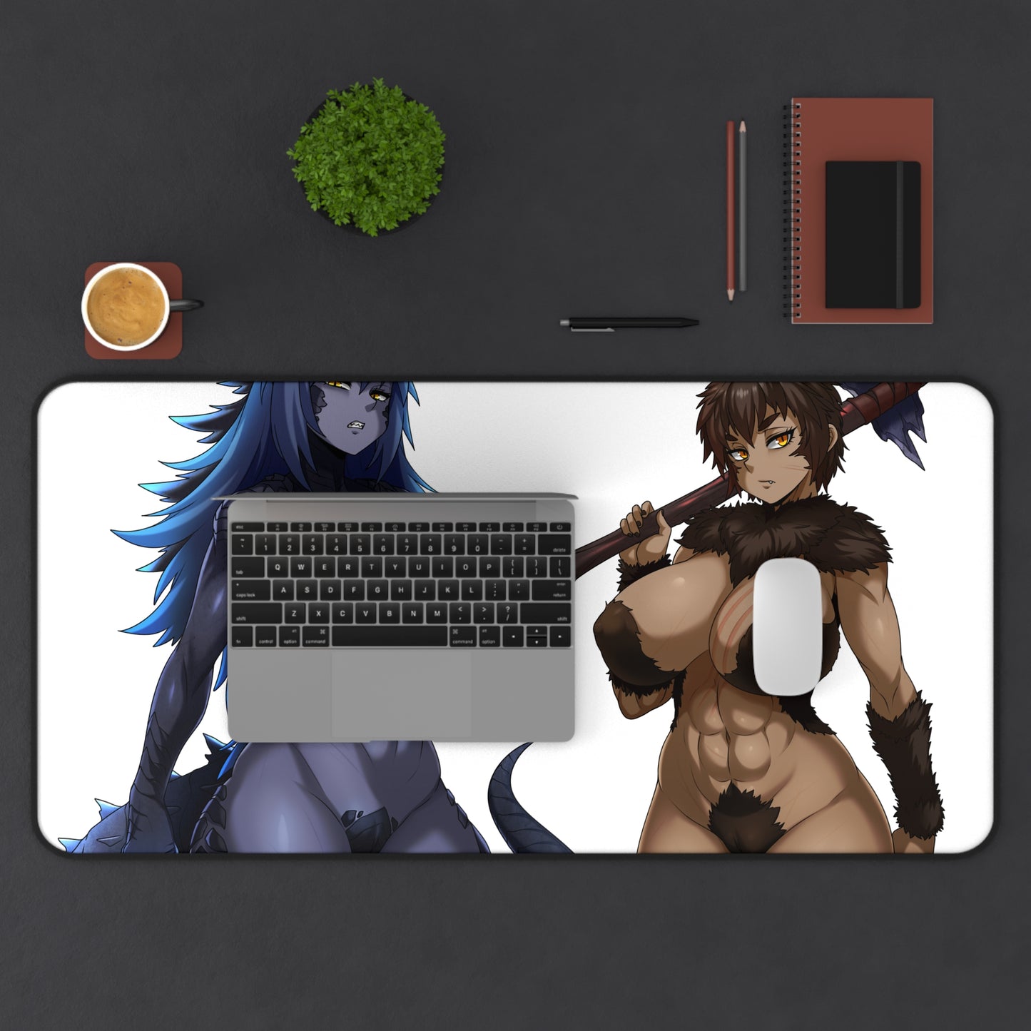 Godzilla Vs Kong Sexy Mousepad - Big Tits Anthro Monster XXL Desk Mat - Ecchi Desk Pad