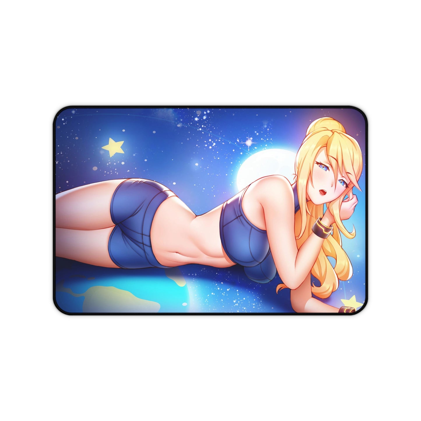 Sexy Waifu Samus Mousepad - Large Super Metroid Ecchi Desk Mat - XL Gaming Mouse Pad - Card Playmat