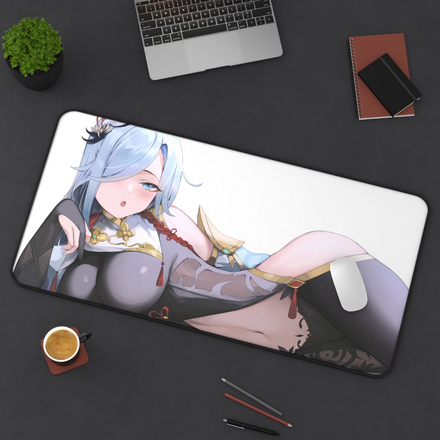 Genshin Impact Sexy Shenhe Desk Mat - Non Slip Mousepad