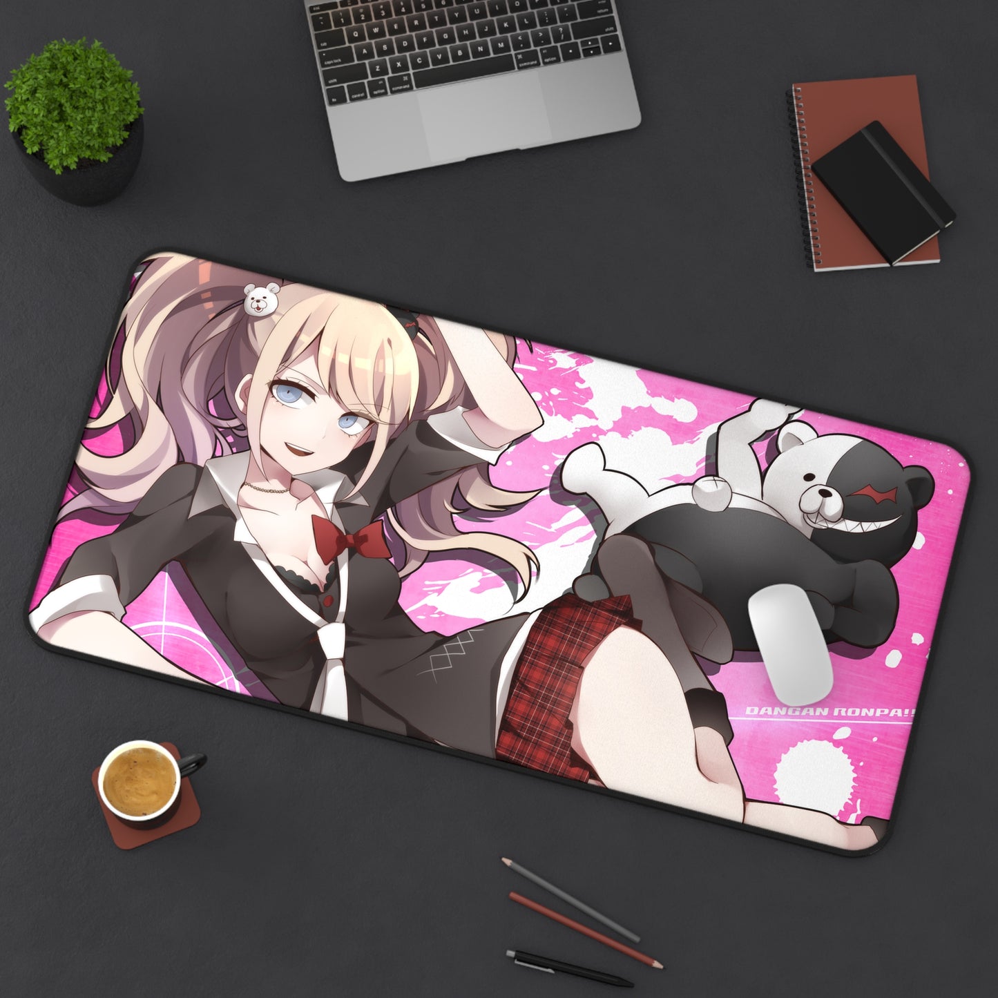 Danganronpa Mousepad - Junko Enoshima And Monokuma Desk Mat - Gaming Playmat