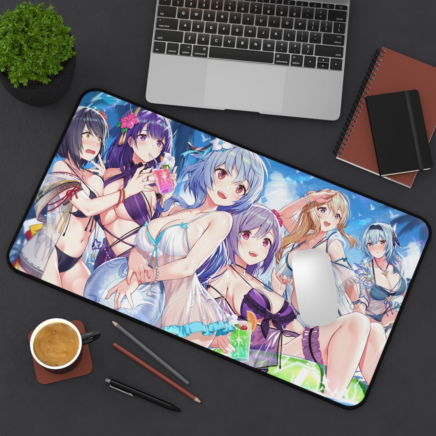 Genshin Impact Bikini Gang Desk Mat - Non Slip Mousepad