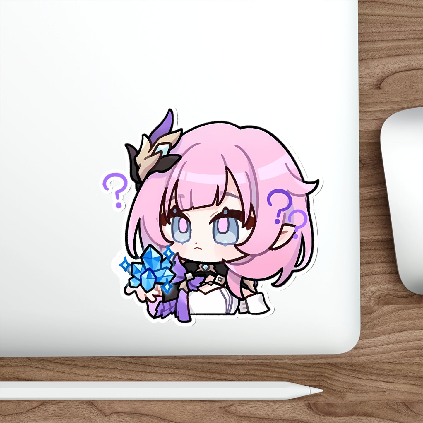 Chibi Elysia Honkai Impact 3rd Waterproof Sticker - Premium Gaming Vinyl Car Decal