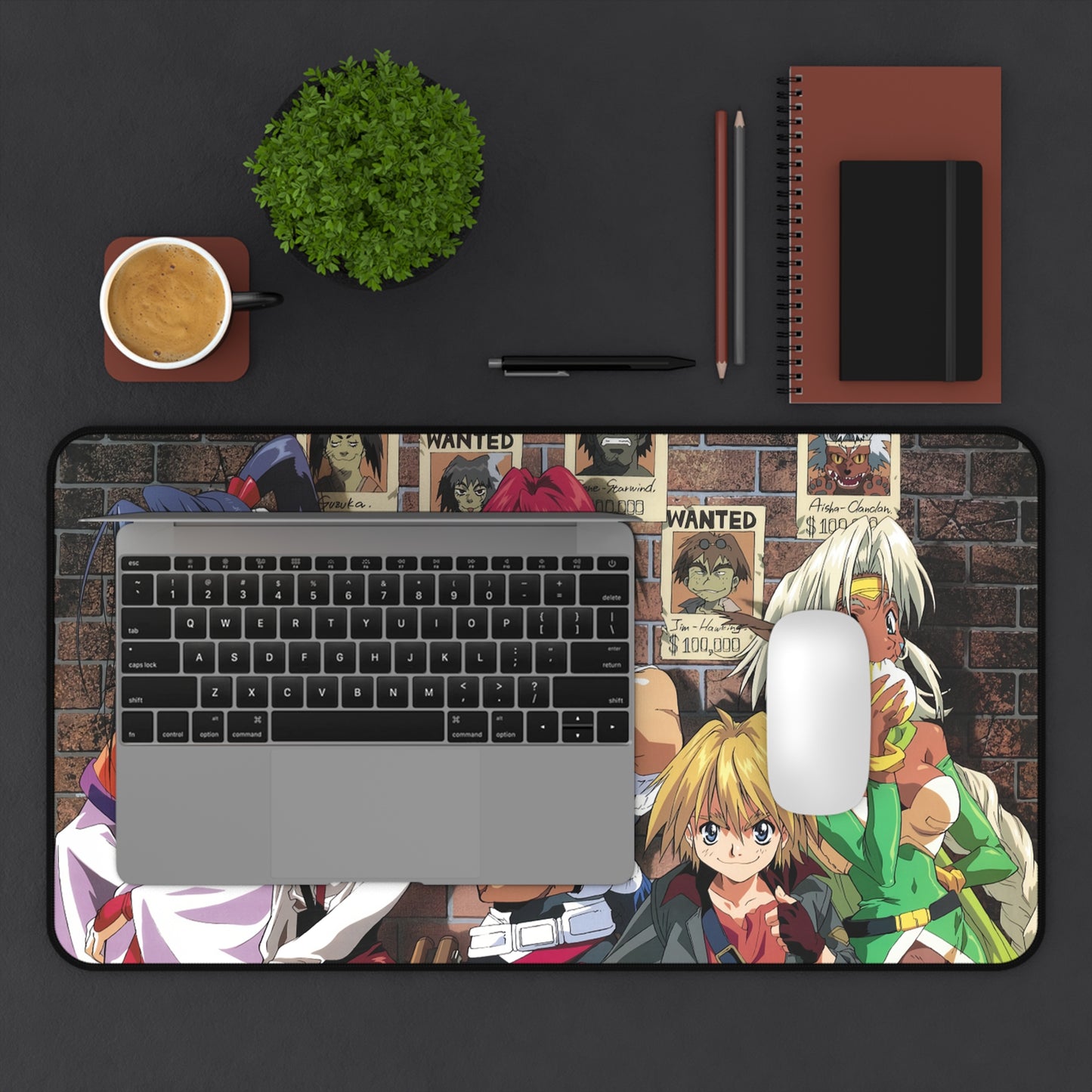 Outlaw Star Desk Mat - All Characters Anime Mousepad - Non Slip Manga Playmat