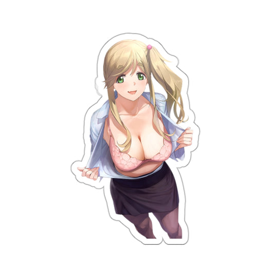 Yuru Camp Waterproof Sticker - Laid Back Camp Anime Decal - Sexy School Teacher Aoi Inuyama - Ecchi Car Decal - Yurucamp Laptop Sticker