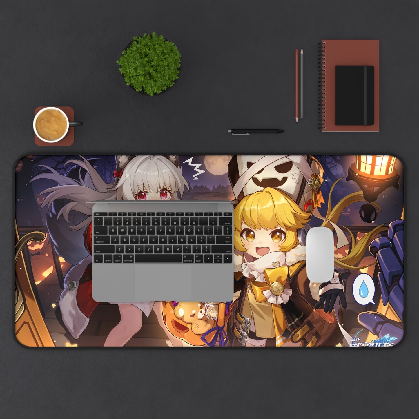 Halloween Trailblazer Clara Pom Pom Honkai Star Rail Desk Mat - XXL Gaming Mousepad - Nonslip Card Playmat