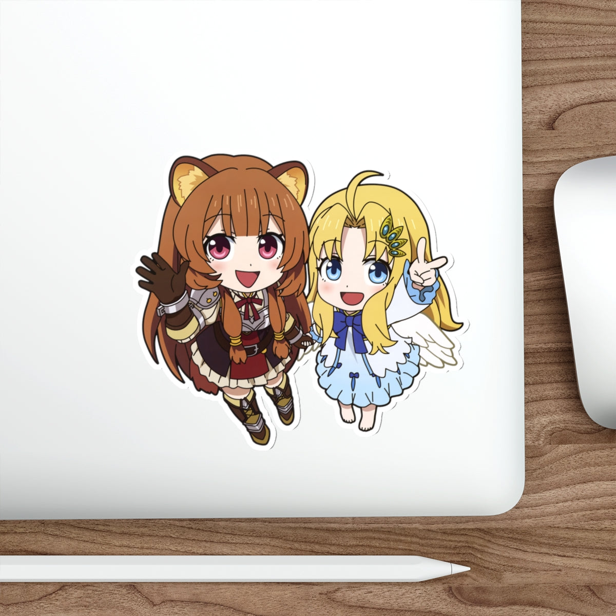 The Rising of the Shield Hero Waterproof Sticker - Chibi Raphtalia and Firo Anime Vinyl Decal - Car Bumper Sticker - Laptop Sticker