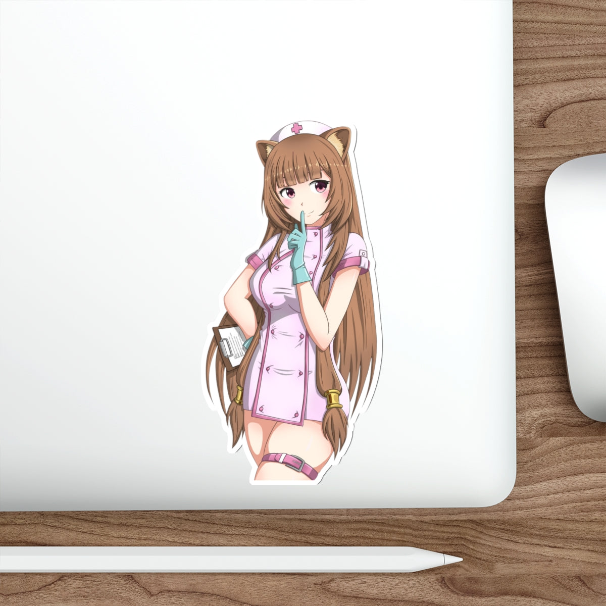 The Rising of the Shield Hero Waterproof Sticker - Sexy Nurse Raphtalia Anime Vinyl Decal - Car Bumper Sticker - Ecchi Laptop Sticker