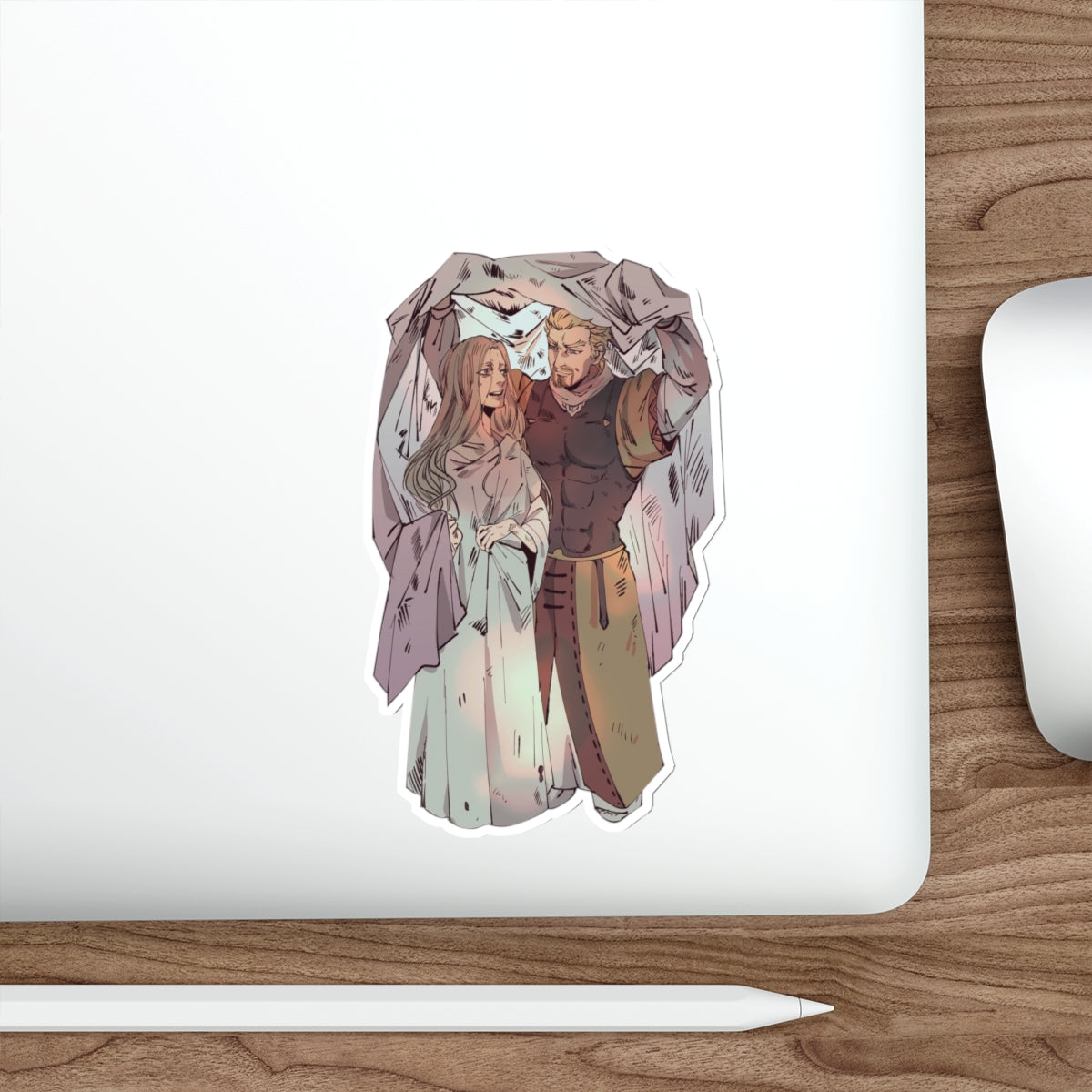 Vinland Saga Sticker - Askeladd and Lydia Anime Vinyl Decal - Waterproof Car Decal - Laptop Sticker - Manga Decal