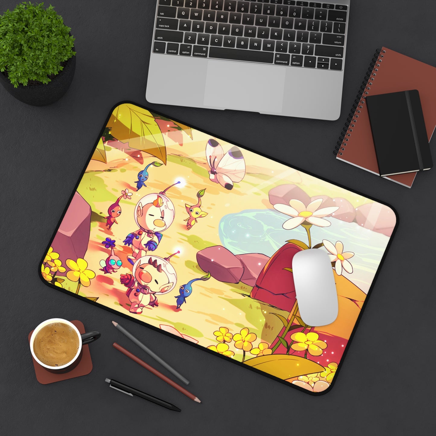 Pikmin Desk Mat - Kawaii XXL Gaming Mousepad - Non Slip Gamer Playmat