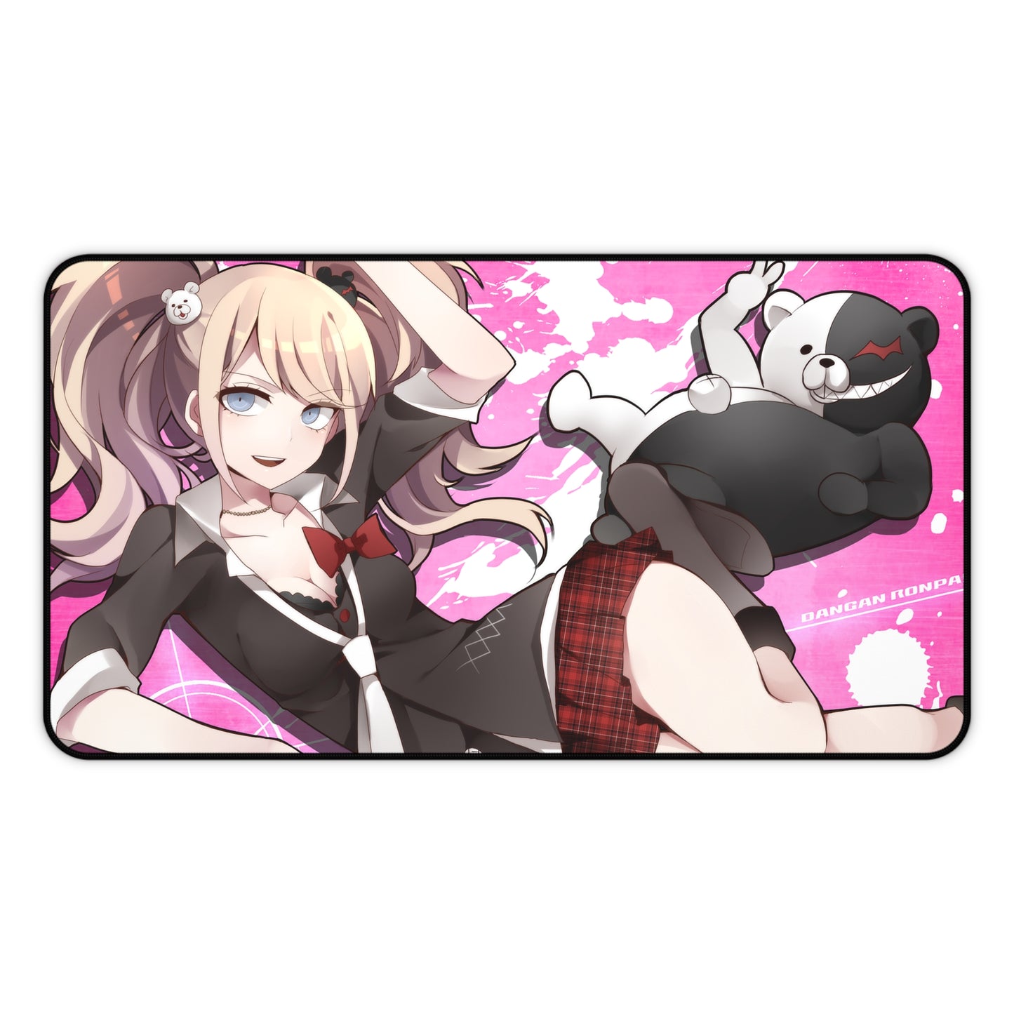 Danganronpa Mousepad - Junko Enoshima And Monokuma Desk Mat - Gaming Playmat