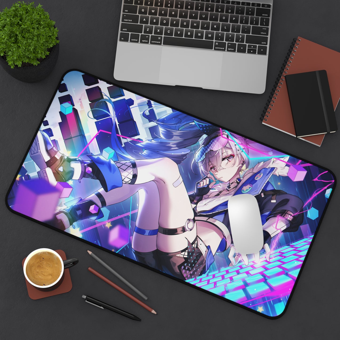 Silver Wolf Honkai Star Rail Desk Mat - XXL Gaming Mousepad - Nonslip Card Playmat