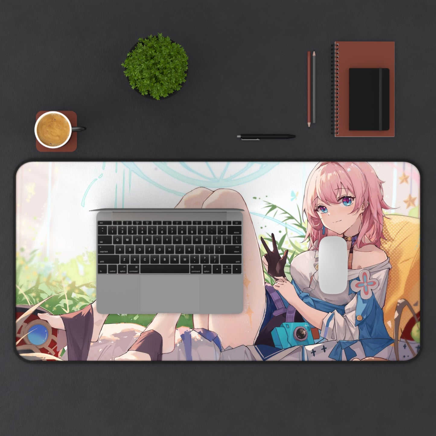 March 7Th Waifu Honkai Star Rail Desk Mat - XXL Gaming Mousepad - Nonslip Card Playmat