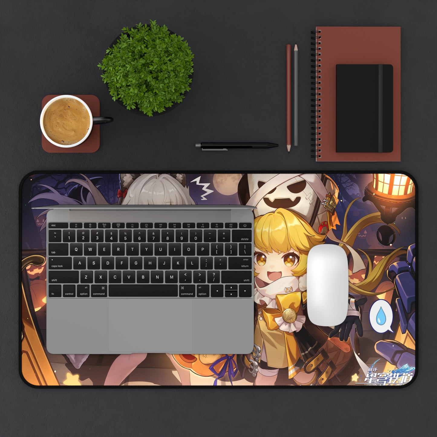 Halloween Trailblazer Clara Pom Pom Honkai Star Rail Desk Mat - XXL Gaming Mousepad - Nonslip Card Playmat