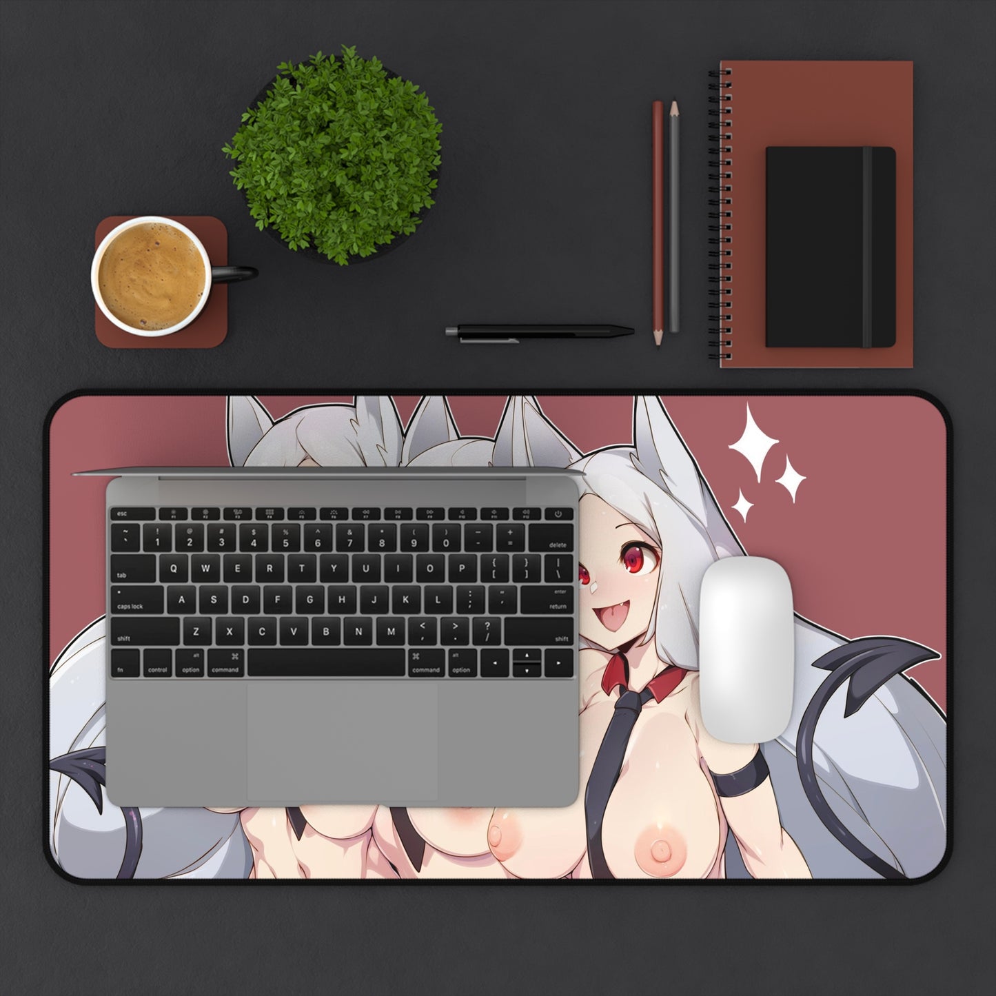 Cerberus Helltaker Boobs Desk Mat - Ecchi Mousepad - MTG Playmat