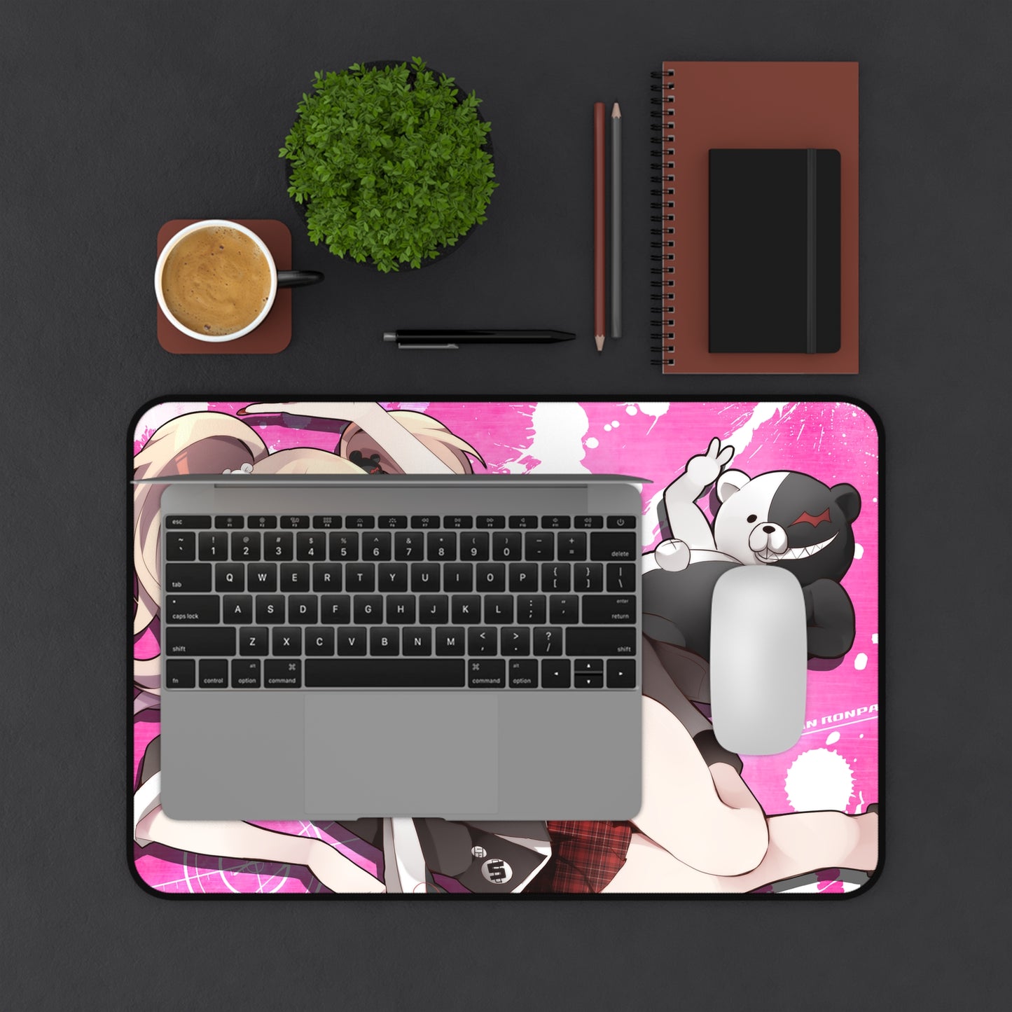 Danganronpa Mousepad - Junko Enoshima And Monokuma Desk Mat - Gaming Playmat