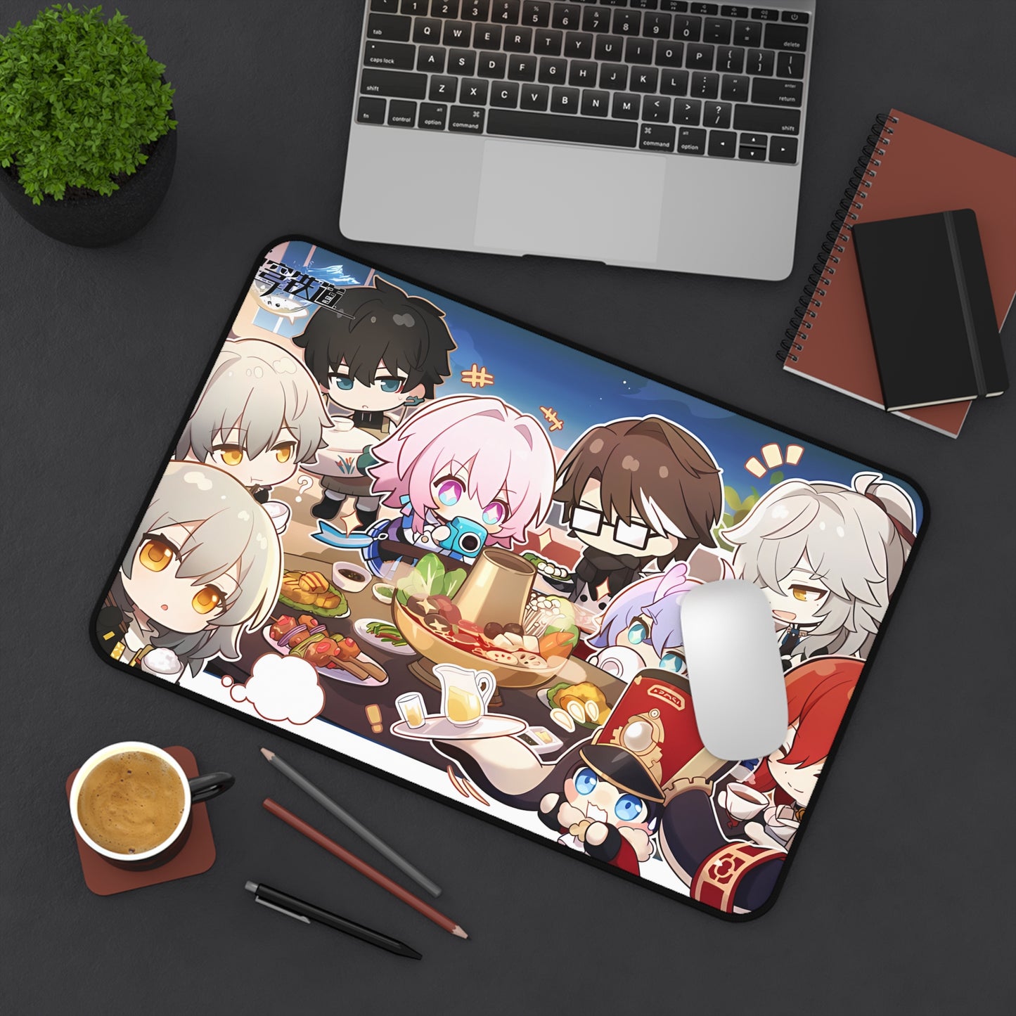 Honkai Star Rail Chibi Cast Desk Mat - XXL Gaming Mousepad - Nonslip Card Playmat